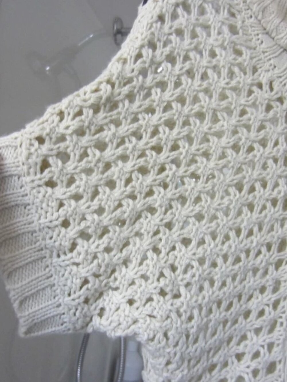 women's short sleeved sweater Miss Me Size S beige color - Picture 6 of 6